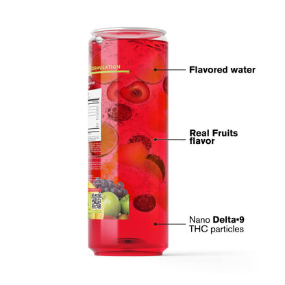 100mg Fruit Punch THC Water - D9 Nano - Fresh