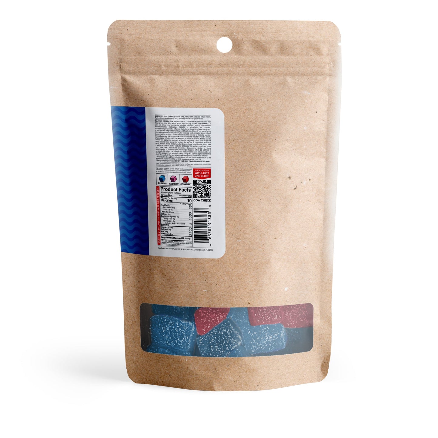 100mg Full Spectrum CBD Gummies - Berries Mix - Chill
