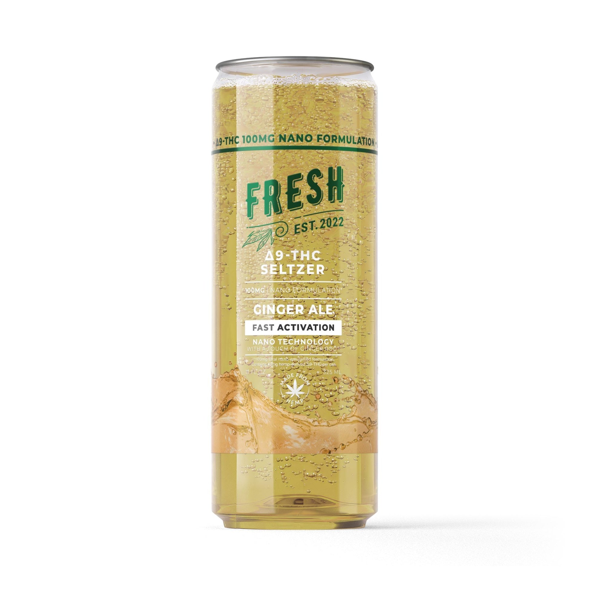 100mg Ginger Ale THC Seltzer - D9 Nano - Fresh