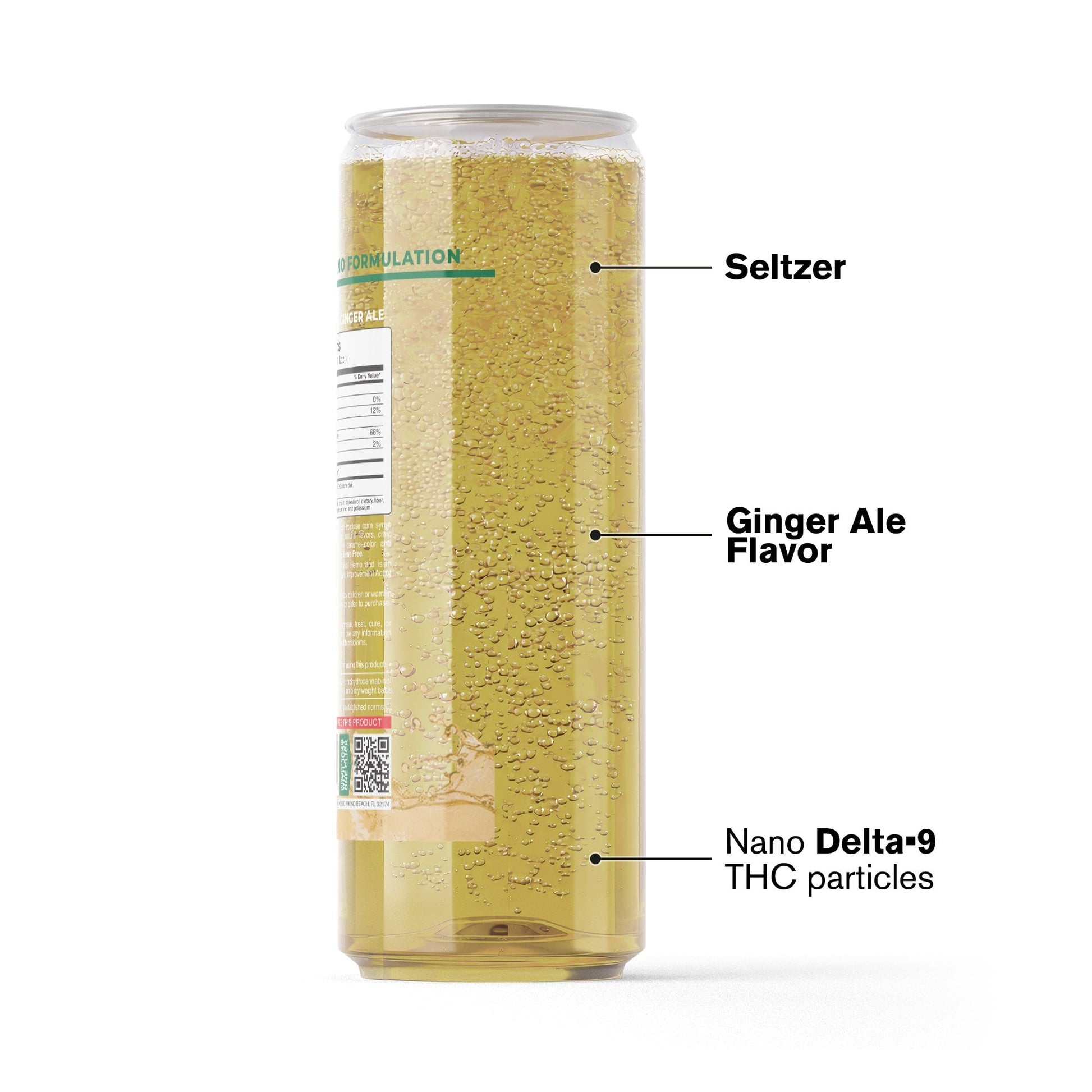 100mg Ginger Ale THC Seltzer - D9 Nano - Fresh