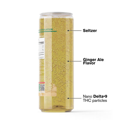 100mg Ginger Ale THC Seltzer - D9 Nano - Fresh
