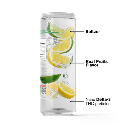 100mg Lemon Lime THC Seltzer - D9 Nano - Fresh