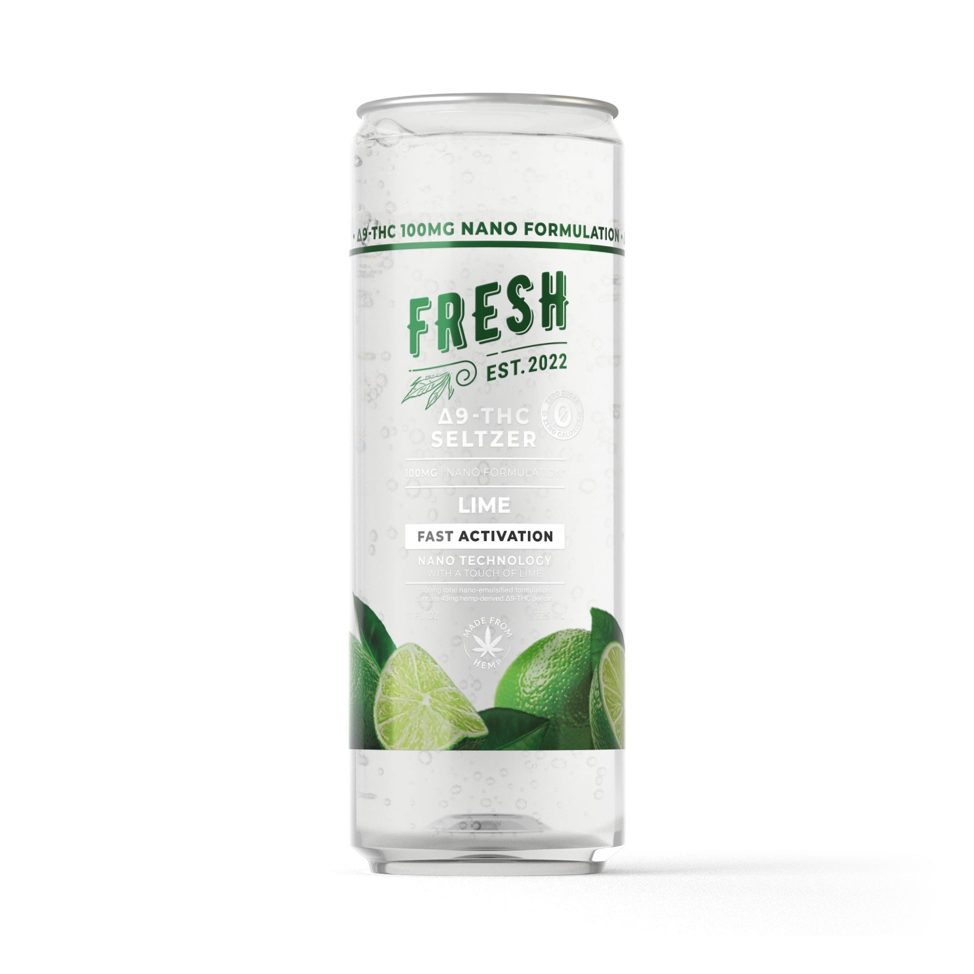 100mg Lime THC Seltzer - D9 Nano - Fresh