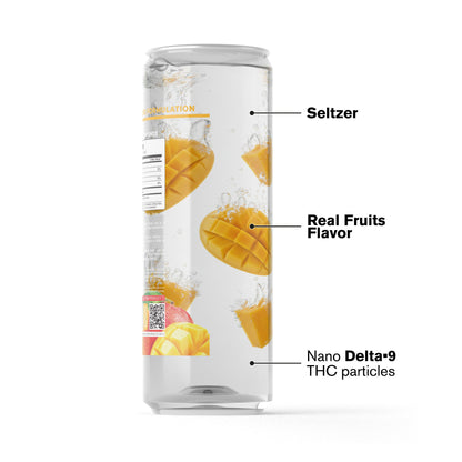 100mg Mango THC Seltzer - D9 Nano - Fresh