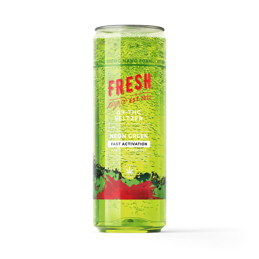 100mg Neon Green THC Seltzer - D9 Nano - Fresh