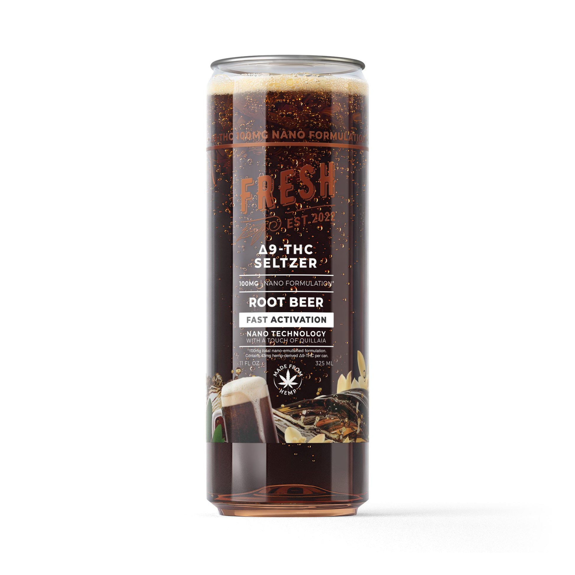 100mg Root Beer THC Seltzer - D9 Nano - Fresh