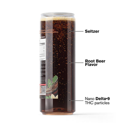 100mg Root Beer THC Seltzer - D9 Nano - Fresh
