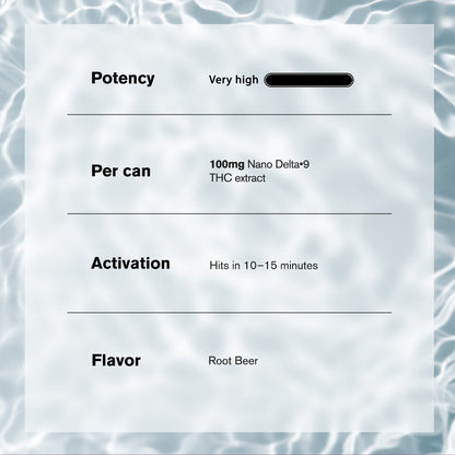 100mg Root Beer THC Seltzer - D9 Nano - Fresh