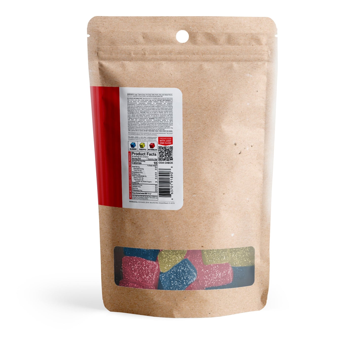 10mg CBD Isolate Gummies - Tropical Mix - Chill