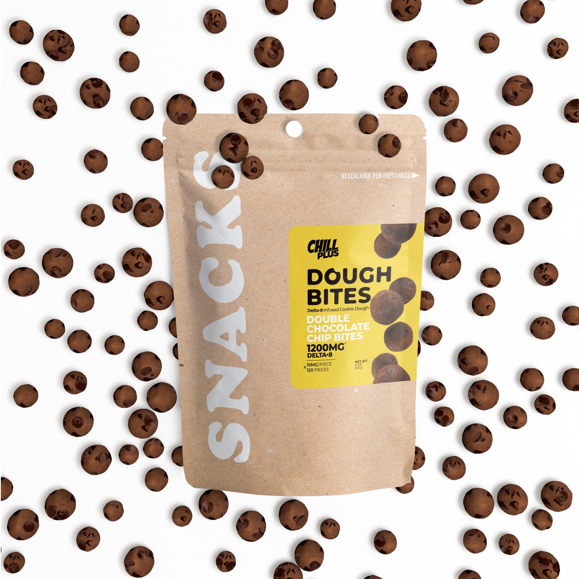 10mg Delta 8 Dough Bites - Double Chocolate Chip Bites - Chill Plus