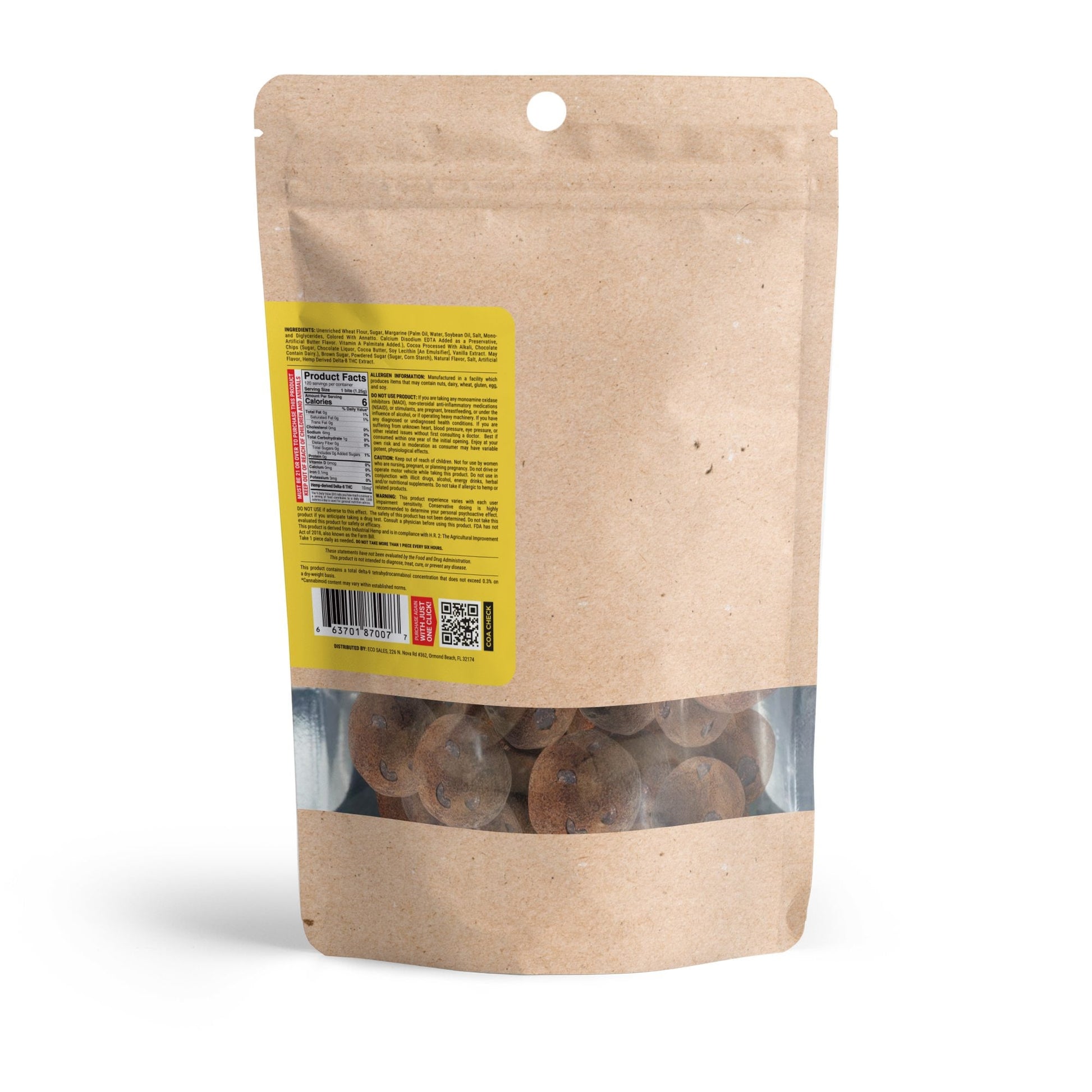 10mg Delta 8 Dough Bites - Double Chocolate Chip Bites - Chill Plus