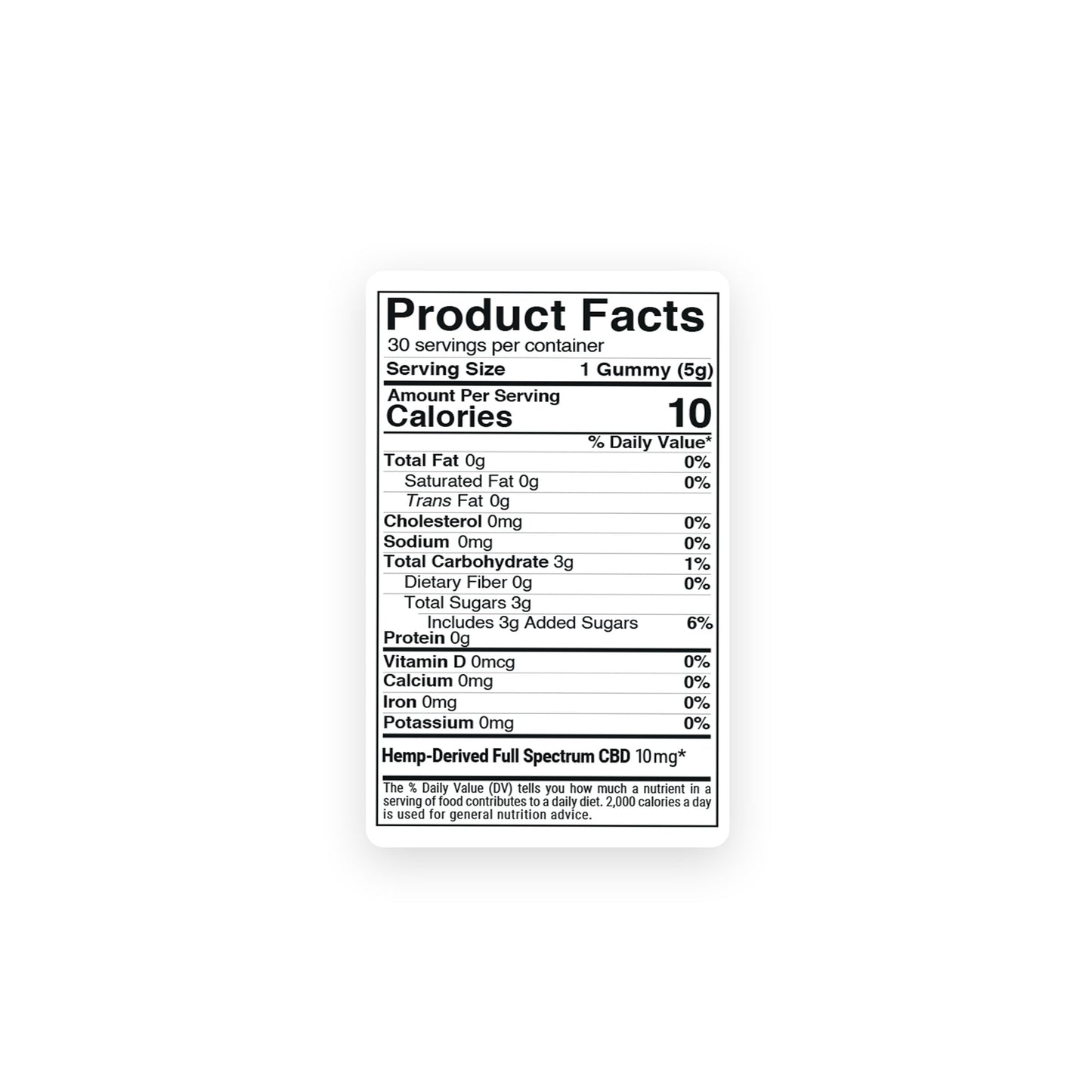 10mg Full Spectrum CBD Gummies - Tropical Mix - Chill