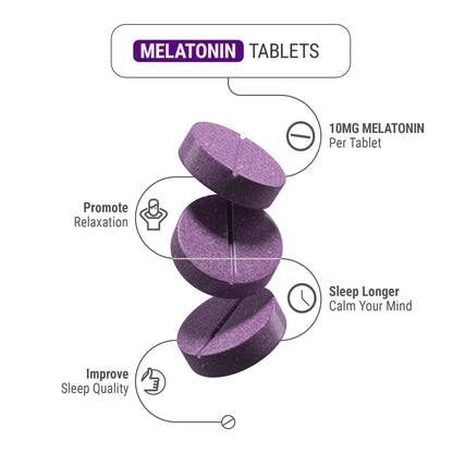 10mg Melatonin Tablets - Blackberry - Chill Plus