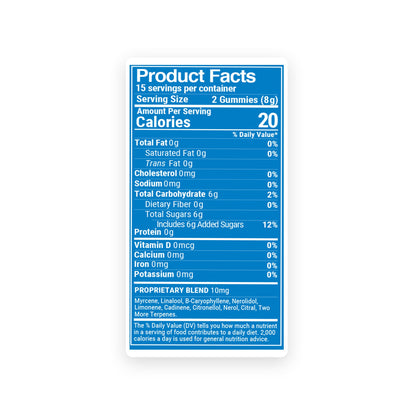 10mg Terpene Gummies - Blueberry - Terps Gummies