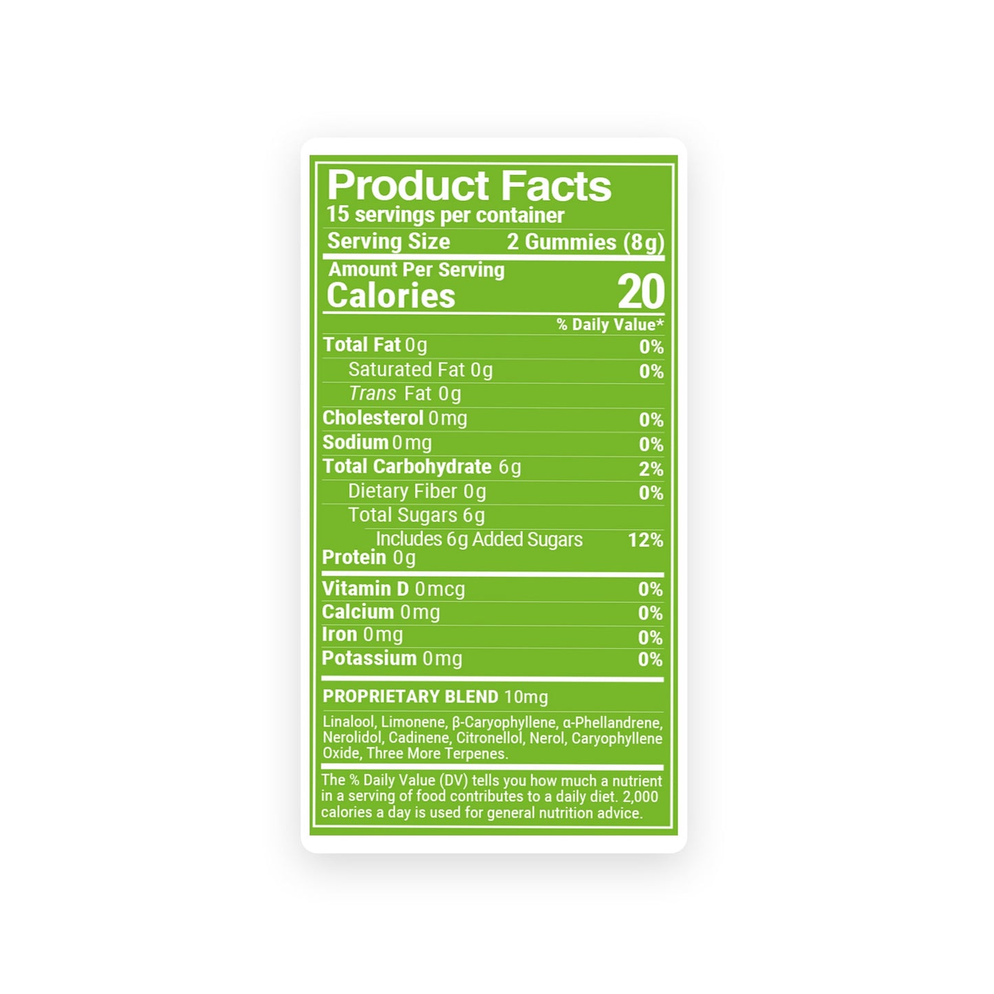 10mg Terpene Gummies - Green Apple - Terps Gummies