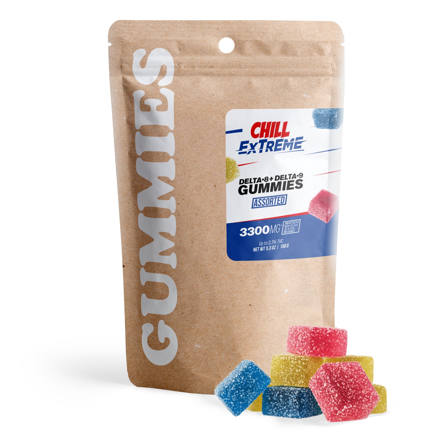 110mg D8 & D9 Gummies - Mixed Fruits - Chill Extreme