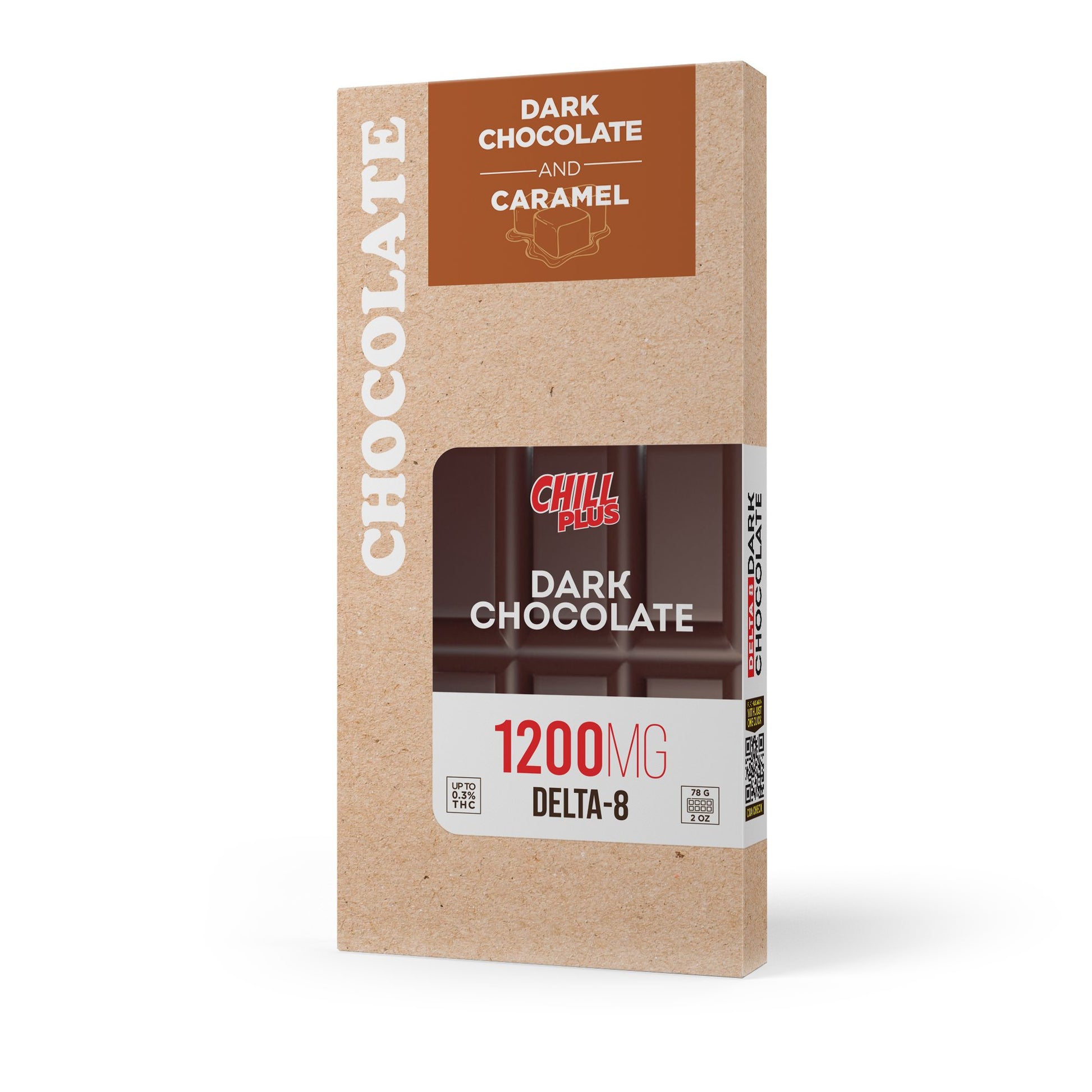 1,200mg Dark Chocolate & Caramel Bar - Delta 8 - Chill Plus