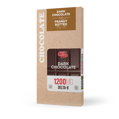 1,200mg Dark Chocolate & Peanut Butter Bar - Delta 8