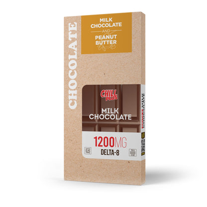 1,200mg Milk Chocolate & Almonds Bar – Delta 8 – Chill Plus