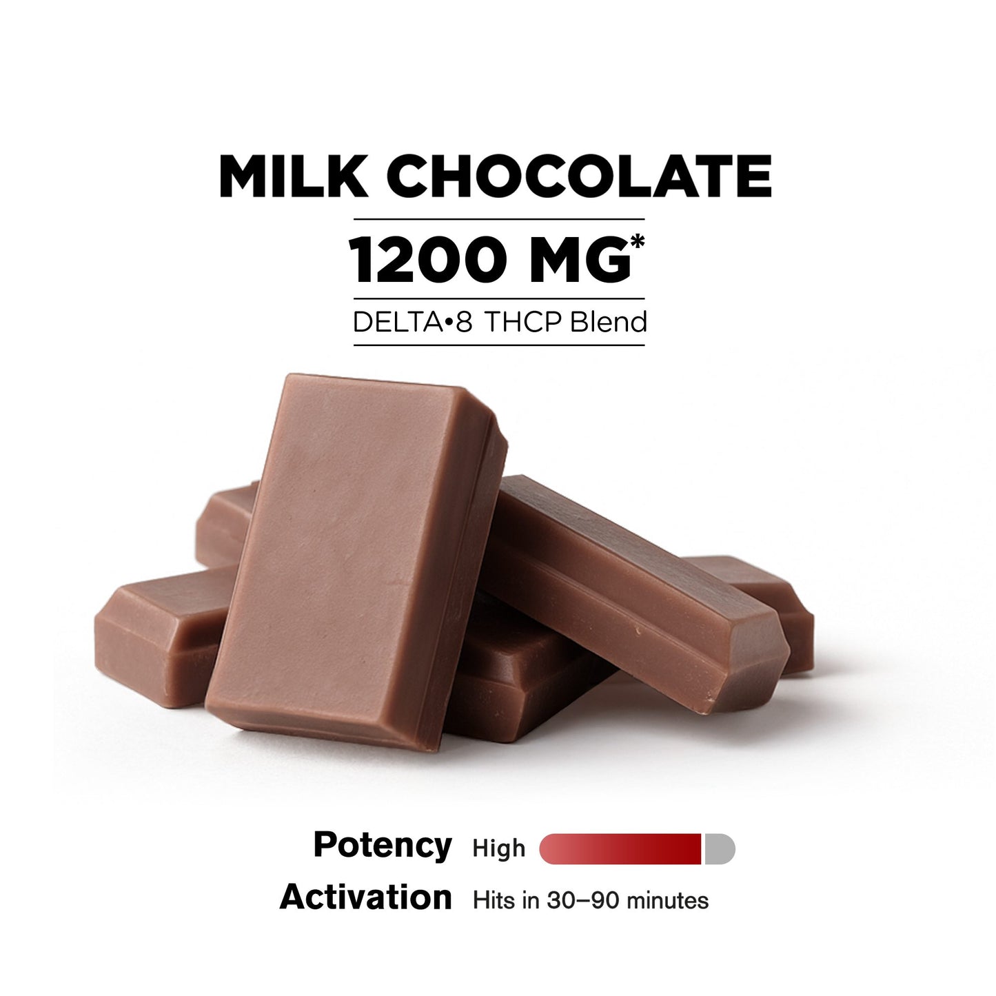1,200mg Milk Chocolate Bar - Delta 8 - Chill Plus