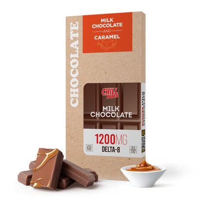 1,200mg Milk Chocolate & Caramel Bar - Delta 8 - Chill Plus