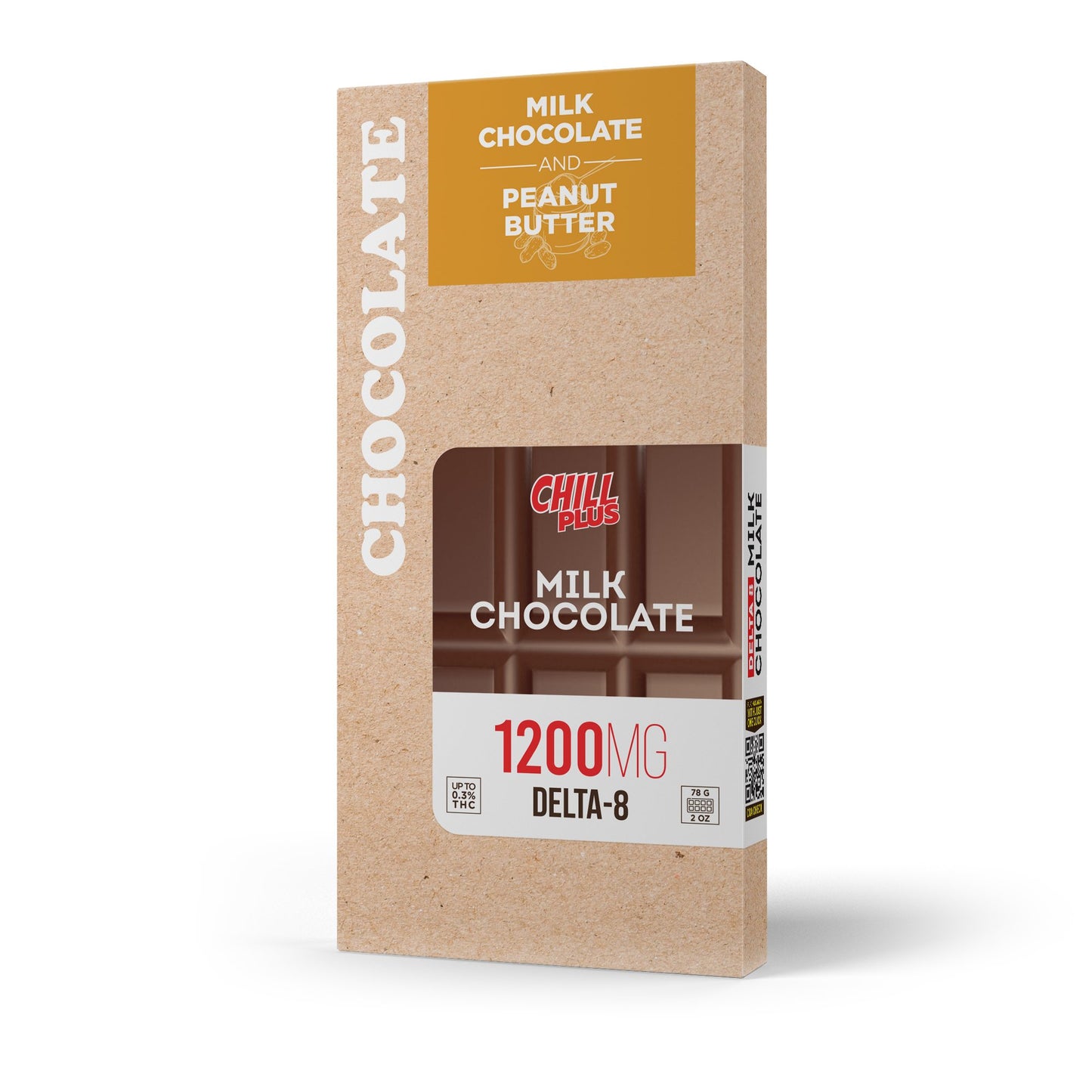 1,200mg Milk Chocolate & Caramel Bar - Delta 8 - Chill Plus