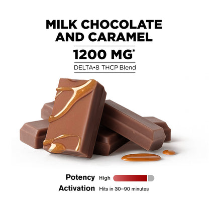 1,200mg Milk Chocolate & Caramel Bar - Delta 8 - Chill Plus