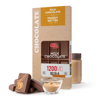 1,200mg Milk Chocolate & Peanut Butter Bar - Delta 8