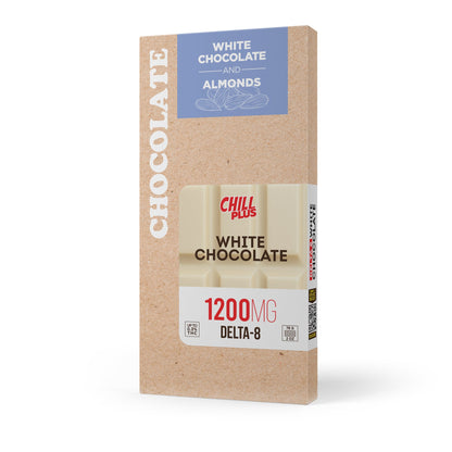 1,200mg White Chocolate & Almonds Bar - Delta 8 - Chill Plus