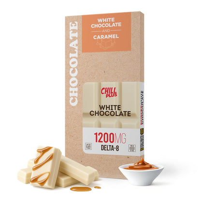 1,200mg White Chocolate & Caramel Bar - Delta 8 - Chill Plus