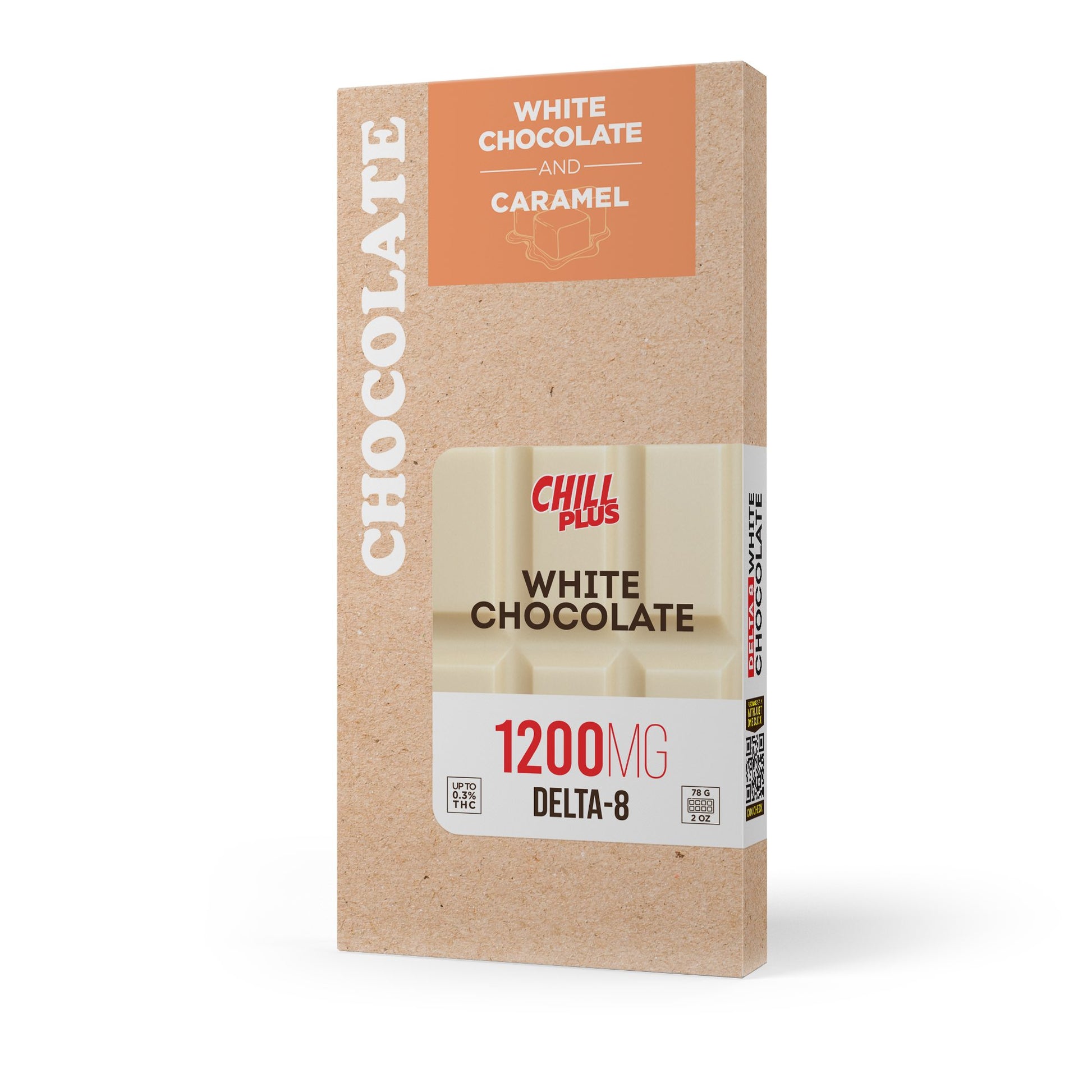 1,200mg White Chocolate & Caramel Bar - Delta 8 - Chill Plus