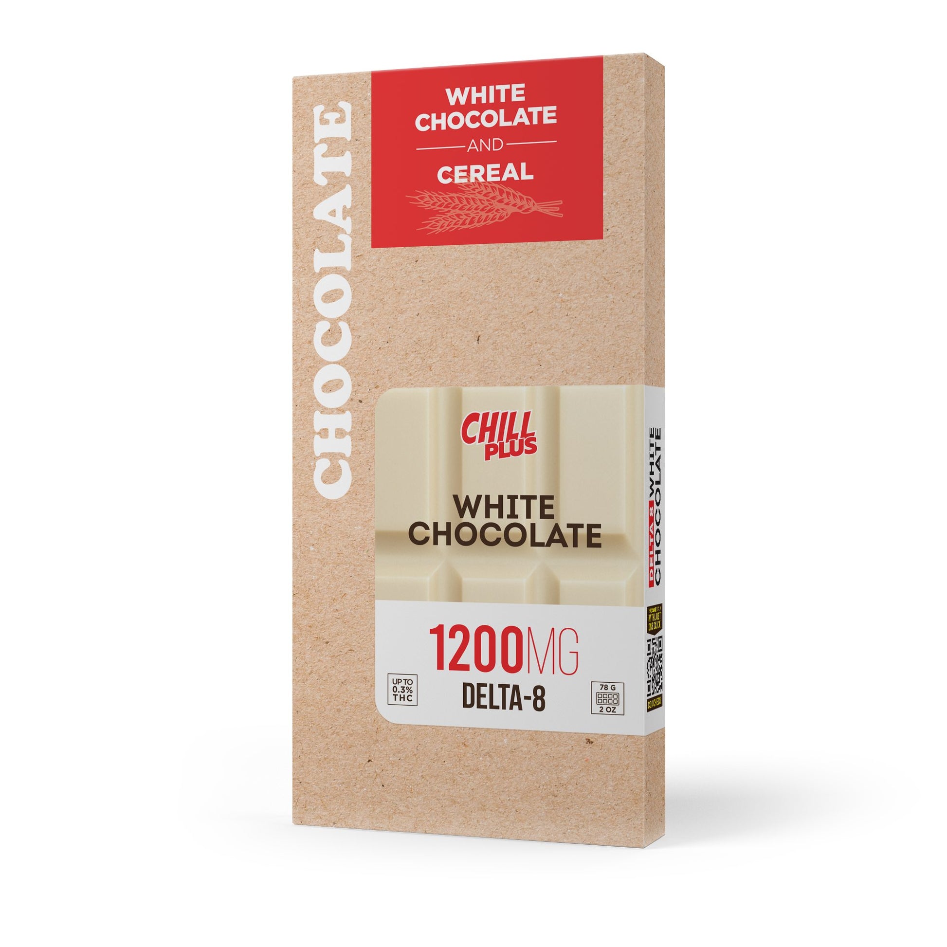 1,200mg White Chocolate & Cereal Bar - Delta 8 - Chill Plus