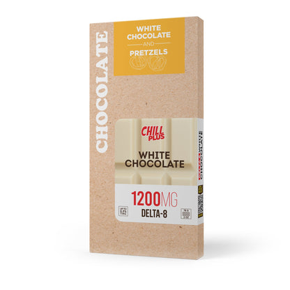 1,200mg White Chocolate & Pretzels Bar - Delta 8 - Chill Plus
