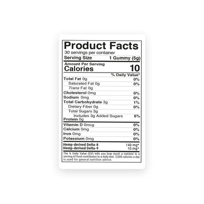 150mg D8 & D9 Gummies - Mixed Fruits - Chill Extreme
