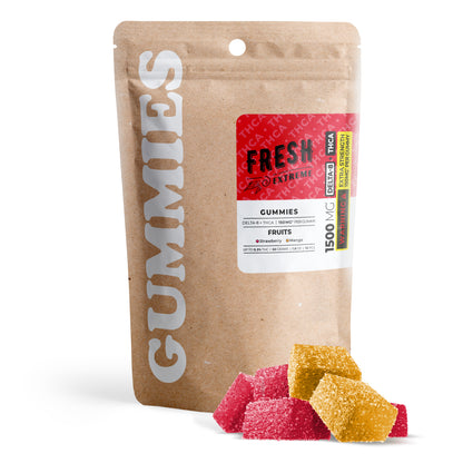 150mg D8 & THCA Gummies - Fruits - Fresh