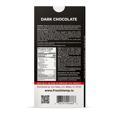 150mg Dark Chocolate Bar – Delta 9 – Fresh