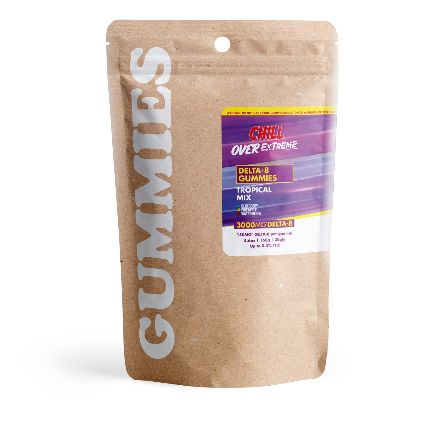 150mg Delta 8 Gummies - Tropical Mix - Chill Extreme