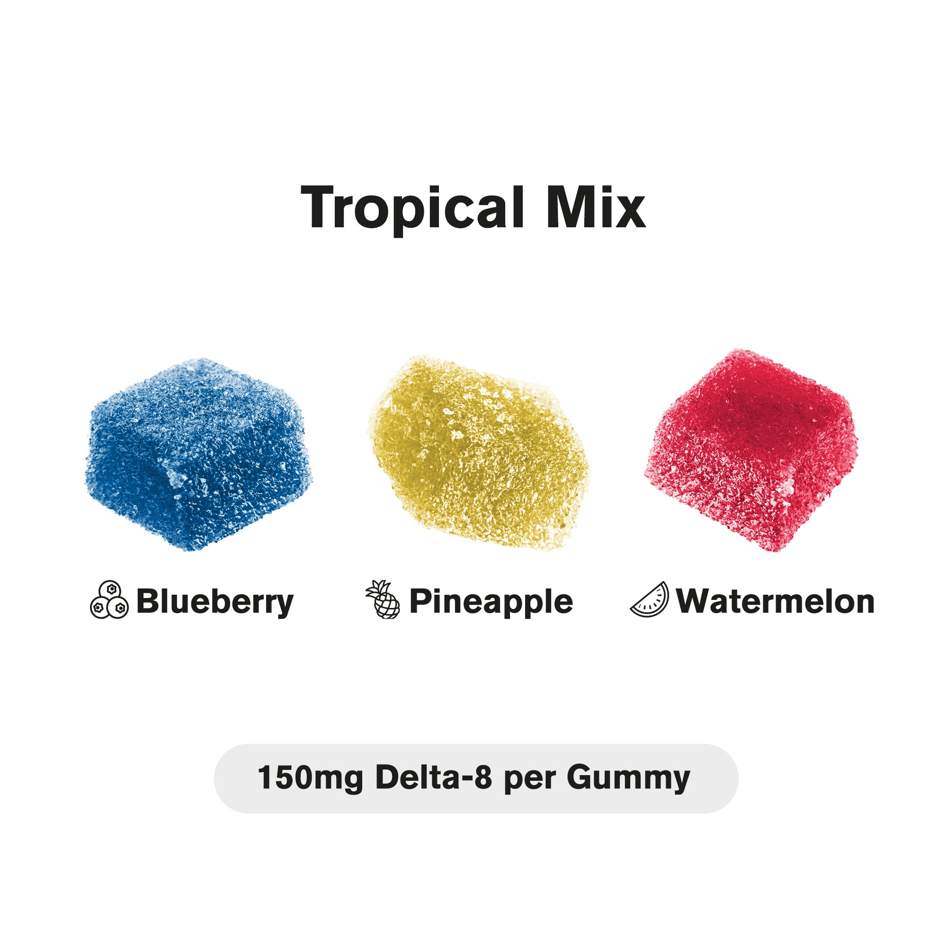 150mg Delta 8 Gummies - Tropical Mix - Chill Extreme