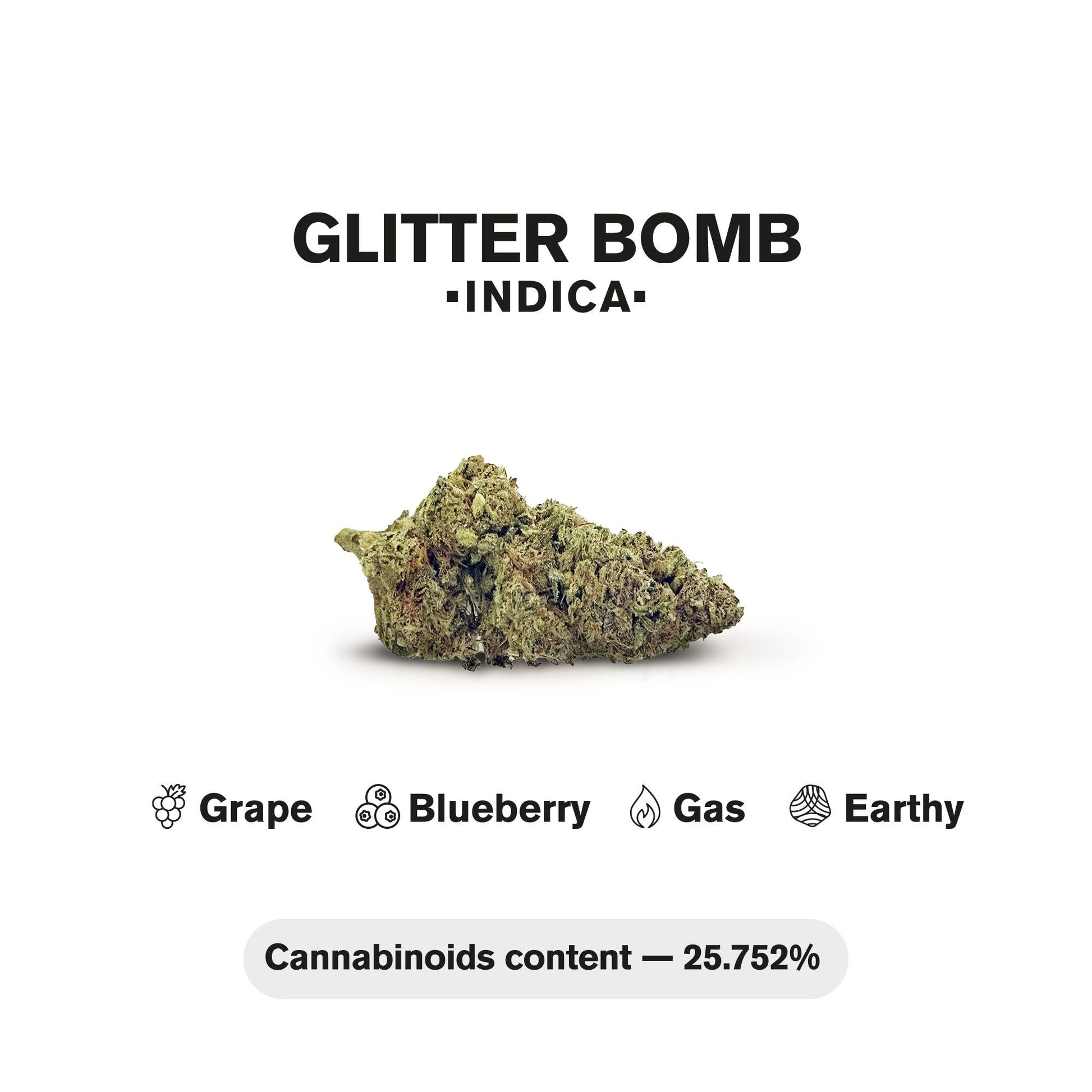 1.5g Glitter Bomb King Size Pre-Roll - Indica - THCA