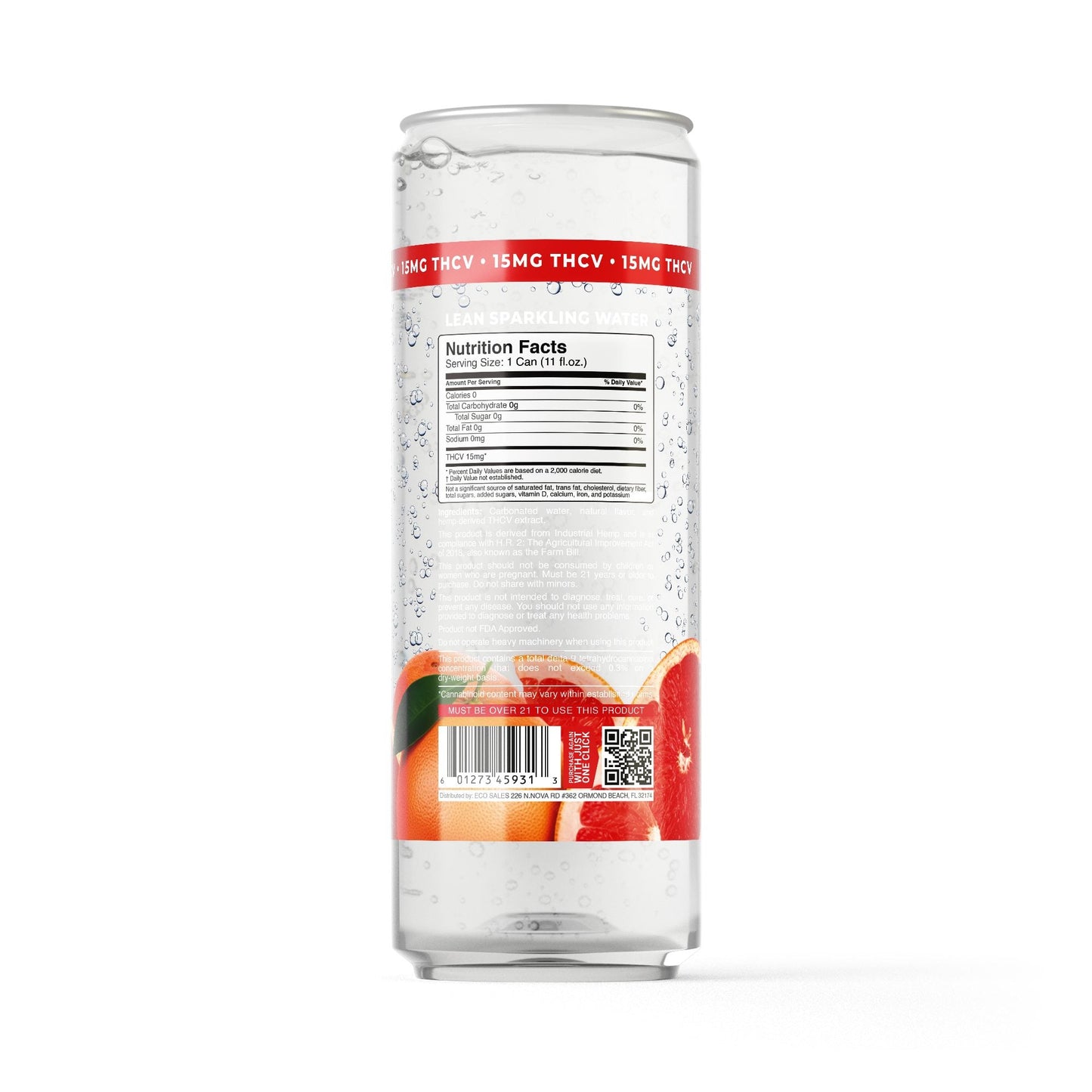 15mg Grapefruit THC Water - THCV - Fresh