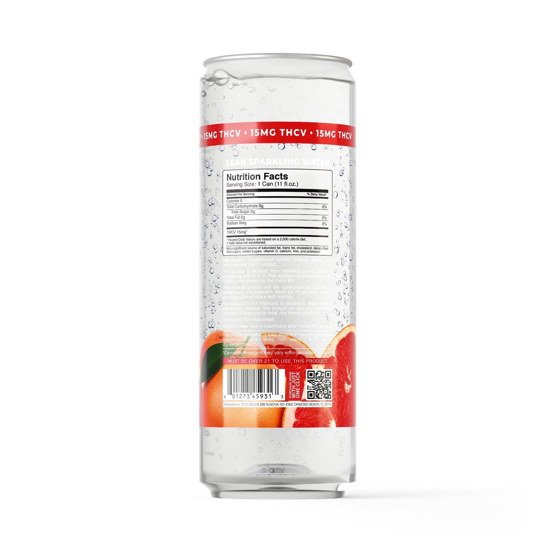 15mg Grapefruit THC Water - THCV - Fresh