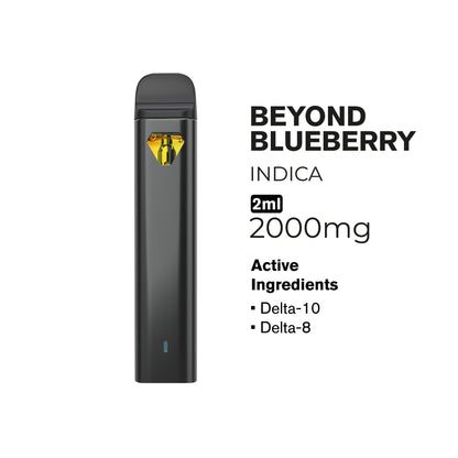 2000mg D10, D8 Vape Pen - Beyond Blueberry - Indica - 2ml - Hyper