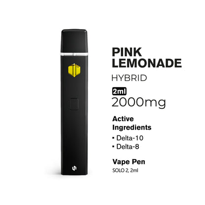 2000mg D10, D8 Vape Pen - Pink Lemonade - Hybrid - 2ml - Hyper