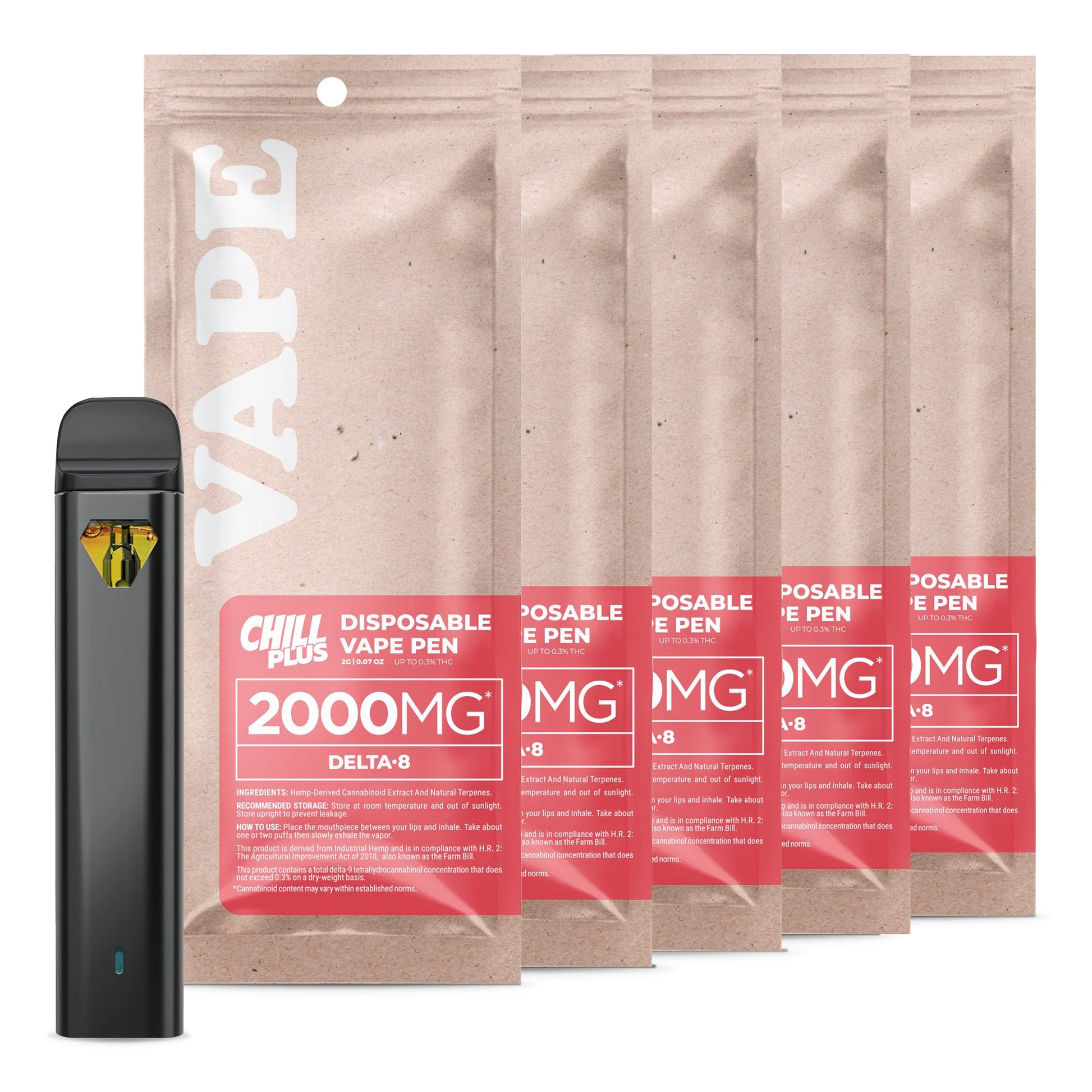 2000mg Delta 8 Vape Pens Bundle - Chill Plus