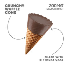 200mg Birthday Cake Waffle Cones - D8 & THCP - Chill Plus