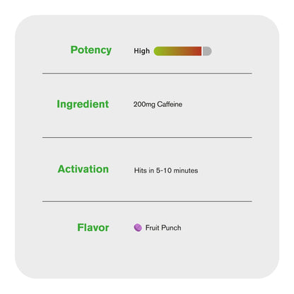 200mg Caffeine Tablets - Fruit Punch - Chill Plus