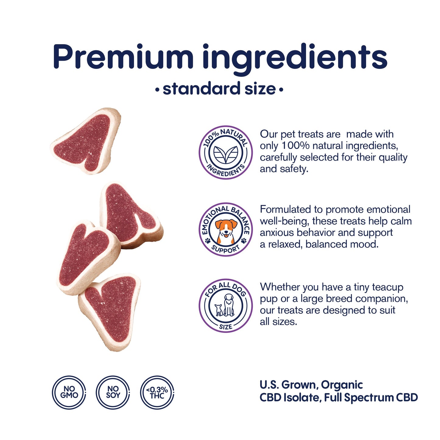 200mg CBD Pet Treats For Dogs - Meaty Steak Treats - MediPets