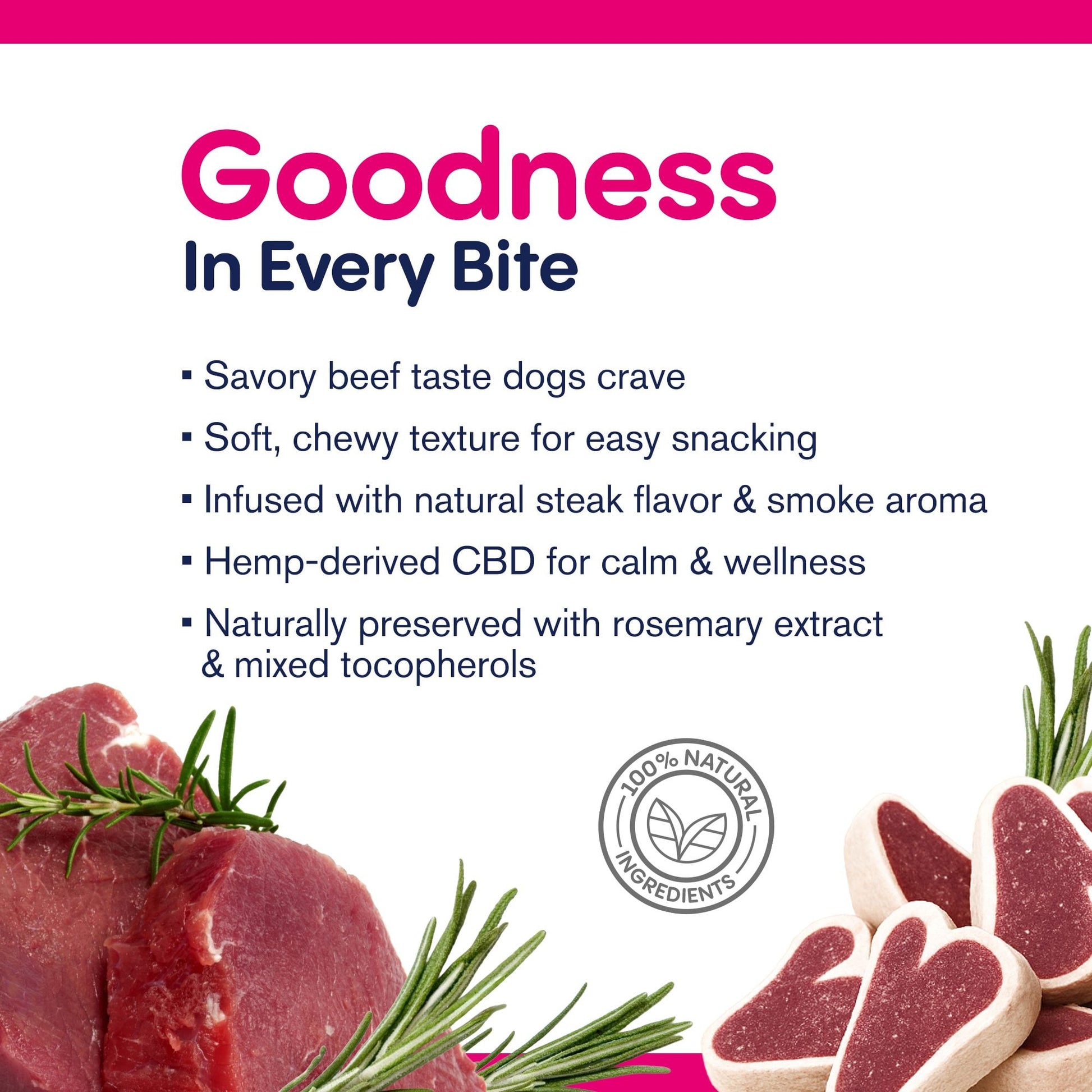 200mg CBD Pet Treats For Dogs - Meaty Steak Treats - MediPets