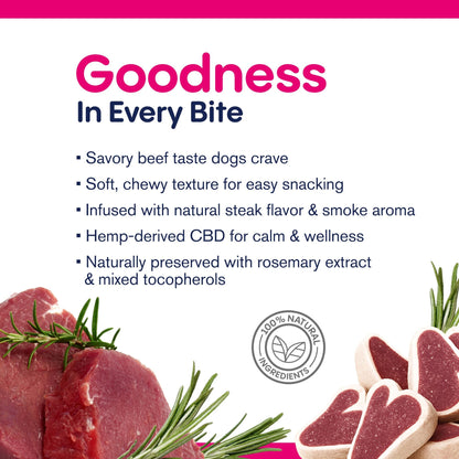 200mg CBD Pet Treats For Dogs - Meaty Steak Treats - MediPets