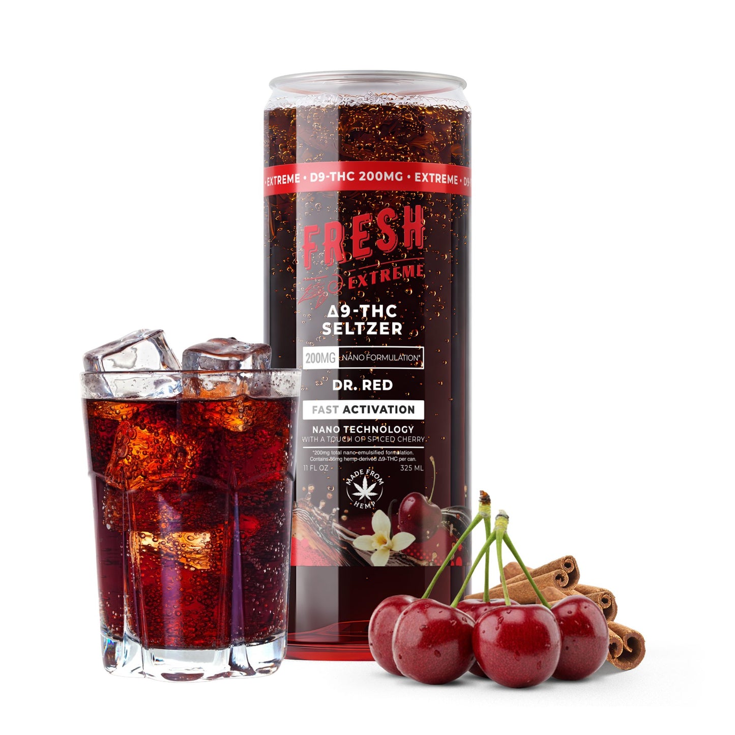 200mg Dr.Red THC Seltzer - Delta 9 Nano - Fresh